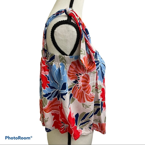 Astr the label off shoulder 100%viscose floral top size Medium.blouse - Picture 6 of 7